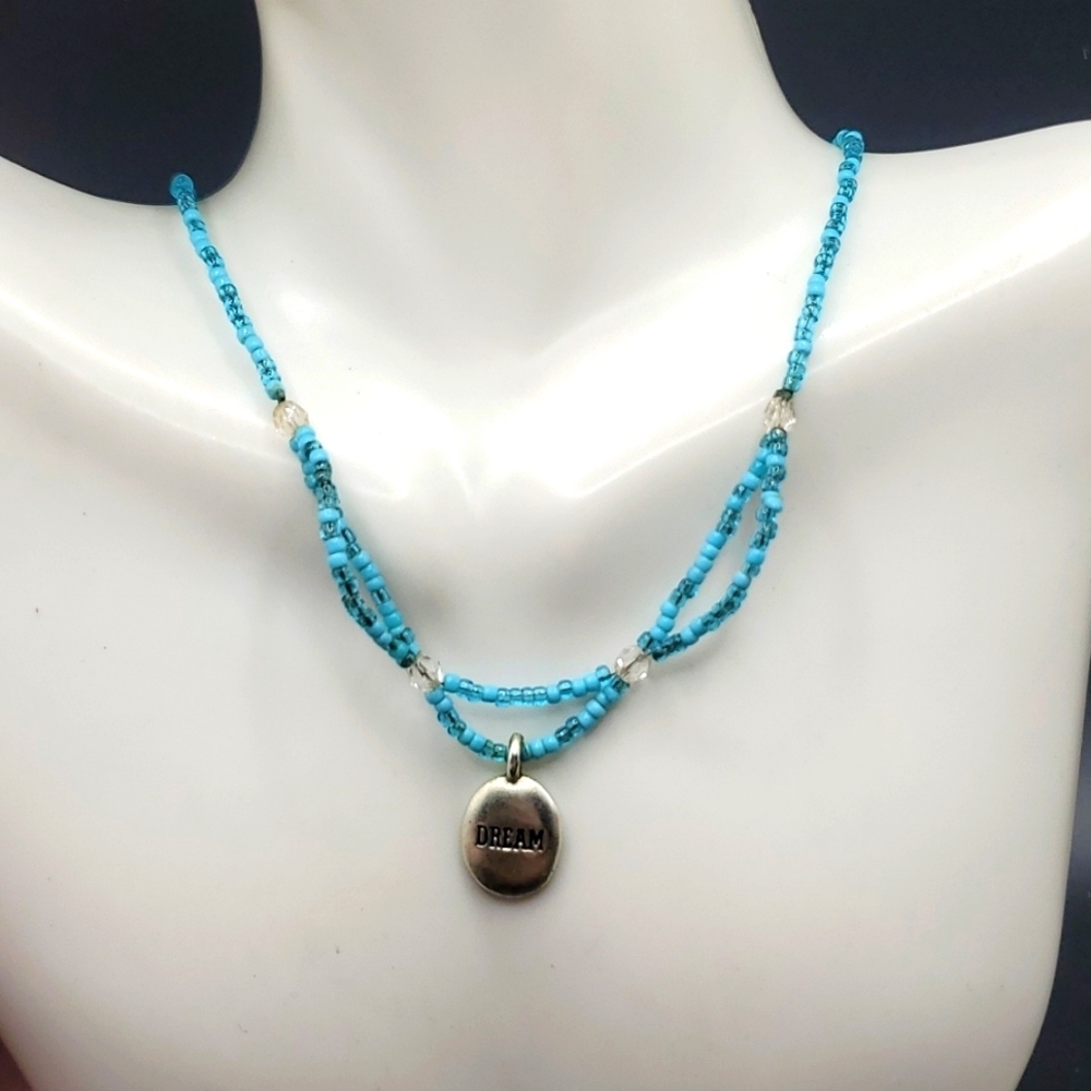 Anna Sui N3217 dream seed beaded formal vacation necklace‎ choker anthropologie